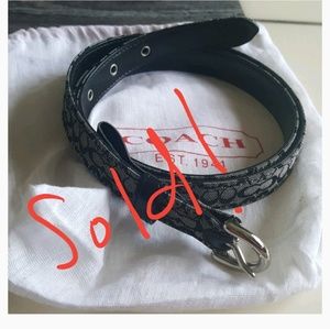 New never been used Coach black skinny belt